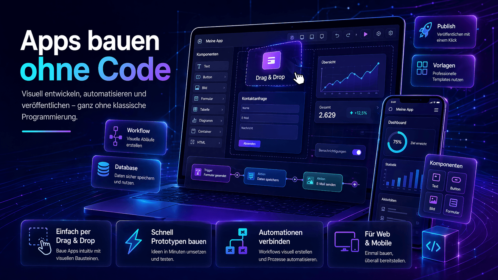Apps bauen ohne Code in 2026